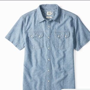 Flint & Tinder SS Chambray Shirt NWT